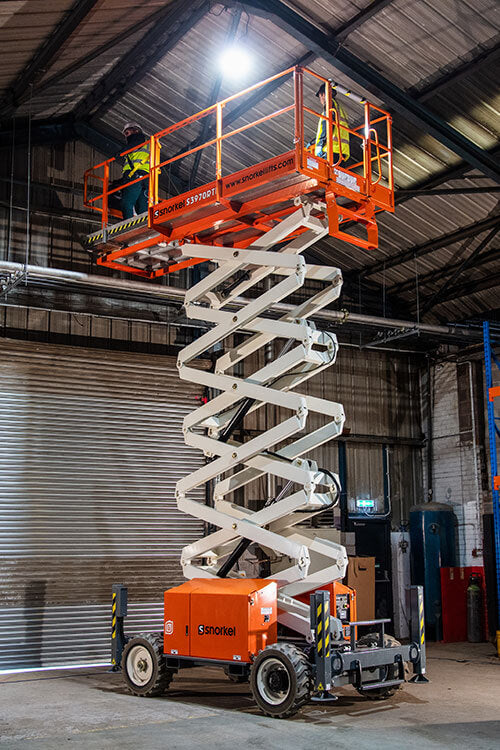 11.5mtr All Terrain Scissor Lift. Hire from