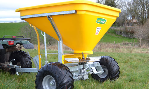 500kg Towable Salt Spreader. Hire from