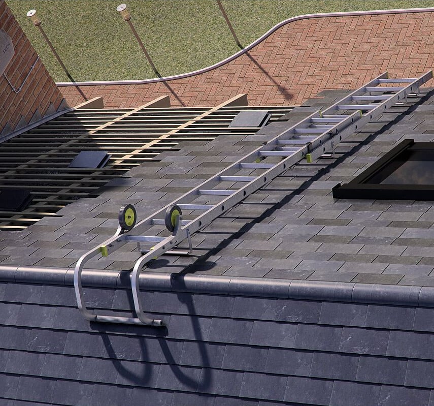 Roof Ladder Double Extending 3.6-5.3mtr. Hire from