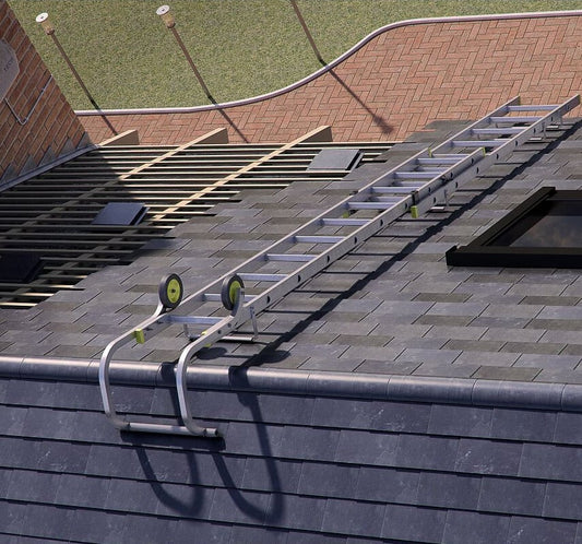 Roof Ladder Double Extending 3.6-5.3mtr. Hire from